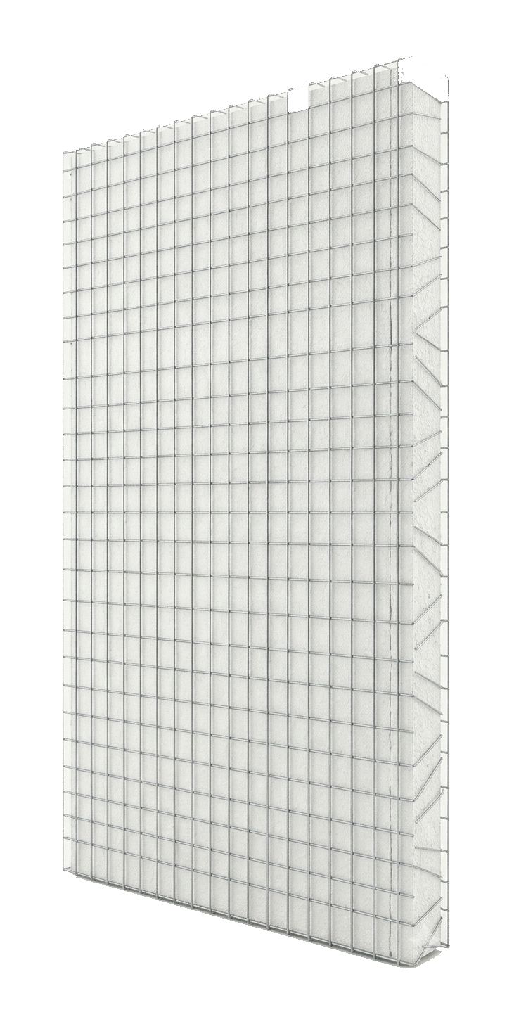 Render del panel APC de cerramiento — imagen ilustrativa del producto